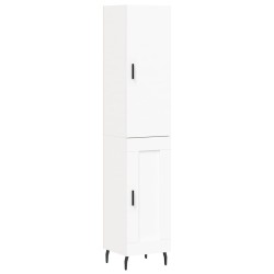 vidaXL Aparador alto madera contrachapada blanco 34,5x34x180 cm
