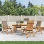 vidaXL Sillas de jardín reclinables y cojines 4 uds madera maciza teca vidaXL Sillas de jardín reclinables y cojines 4 uds madera maciza teca