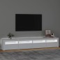 vidaXL Mueble de TV con luces LED blanco 240x35x40 cm vidaXL Mueble de TV con luces LED blanco 240x35x40 cm