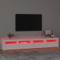 vidaXL Mueble de TV con luces LED blanco 240x35x40 cm vidaXL Mueble de TV con luces LED blanco 240x35x40 cm