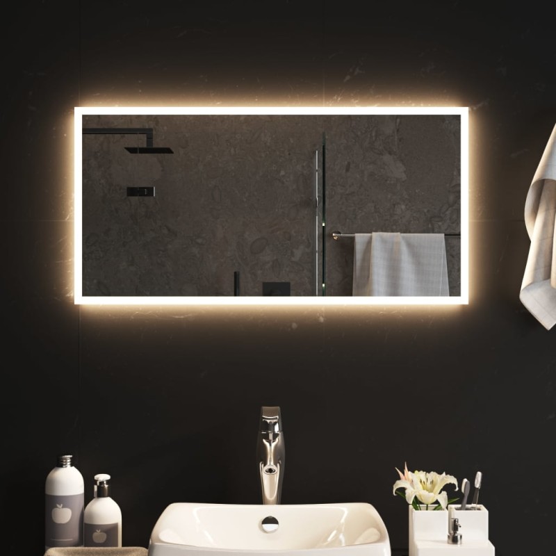 vidaXL Espejo de baño con LED 40x80 cm vidaXL Espejo de baño con LED 40x80 cm