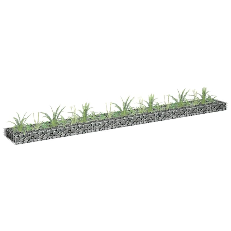 vidaXL Arriate de gaviones de acero galvanizado 270x30x10 cm vidaXL Arriate de gaviones de acero galvanizado 270x30x10 cm