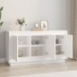 vidaXL Aparador de madera contrachapada blanco brillante 102x35x55 cm vidaXL Aparador de madera contrachapada blanco brillante 102x35x55 cm