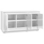 vidaXL Aparador de madera contrachapada blanco brillante 102x35x55 cm vidaXL Aparador de madera contrachapada blanco brillante 102x35x55 cm