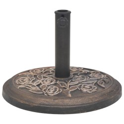 vidaXL Base de sombrilla de resina redonda bronce 9 kg