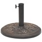 vidaXL Base de sombrilla de resina redonda bronce 9 kg vidaXL Base de sombrilla de resina redonda bronce 9 kg