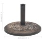 vidaXL Base de sombrilla de resina redonda bronce 9 kg vidaXL Base de sombrilla de resina redonda bronce 9 kg