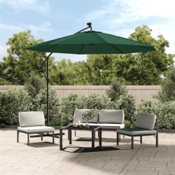 vidaXL Tela de repuesto para sombrilla voladiza verde 350 cm