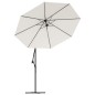 vidaXL Tela de repuesto para sombrilla voladiza blanco arena 350 cm vidaXL Tela de repuesto para sombrilla voladiza blanco arena 350 cm
