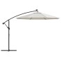 vidaXL Tela de repuesto para sombrilla voladiza blanco arena 350 cm vidaXL Tela de repuesto para sombrilla voladiza blanco arena 350 cm