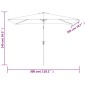 vidaXL Sombrilla rectangular verde 200x300 cm