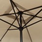 vidaXL Sombrilla de jardín con palo de metal 300x200 cm gris topo