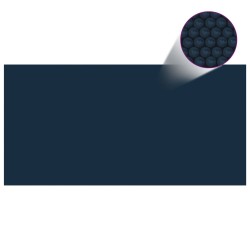 vidaXL Cubierta solar de piscina de PE flotante negro y azul 549x274cm