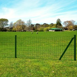 vidaXL Set de euro valla acero verde 10x1,5 m