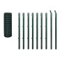 vidaXL Set de euro valla acero verde 10x1,5 m
