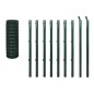 vidaXL Set de euro valla acero verde 10x1,5 m