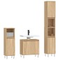 vidaXL Set de muebles de baño 3 pzas madera contrachapada roble sonoma