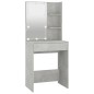 vidaXL Tocador con LED y 2 armarios madera contrachapada gris hormigón vidaXL Tocador con LED y 2 armarios madera contrachapada gris hormigón