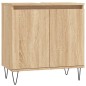 vidaXL Set de muebles de baño 3 pzas madera contrachapada roble sonoma