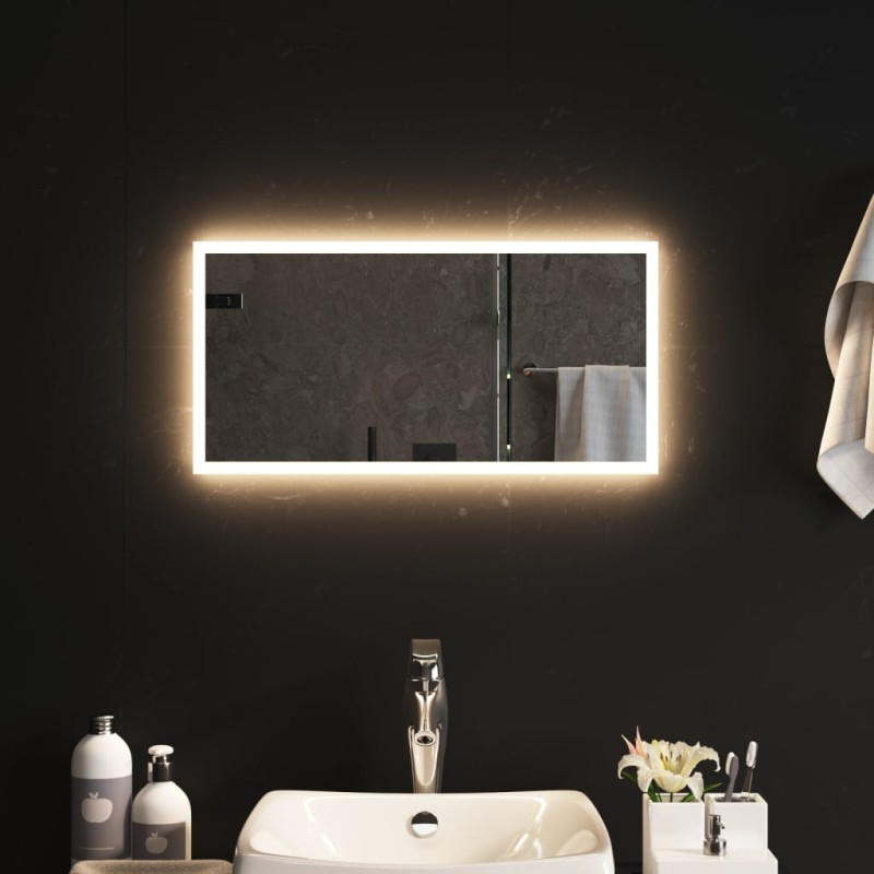 vidaXL Espejo de baño con LED 60x30 cm vidaXL Espejo de baño con LED 60x30 cm