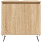 vidaXL Set de muebles de baño 3 pzas madera contrachapada roble sonoma