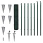 vidaXL Set de euro valla acero verde 10x1,5 m vidaXL Set de euro valla acero verde 10x1,5 m