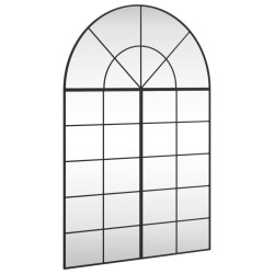 vidaXL Espejo de pared arco de hierro negro 100x150 cm