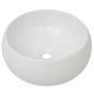 vidaXL Lavabo de baño redondo con grifo mezclador cerámica blanco vidaXL Lavabo de baño redondo con grifo mezclador cerámica blanco