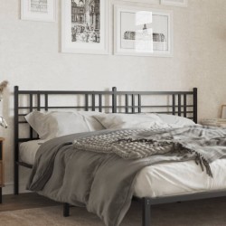 vidaXL Cabecero de metal negro 193 cm