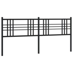 vidaXL Cabecero de metal negro 193 cm