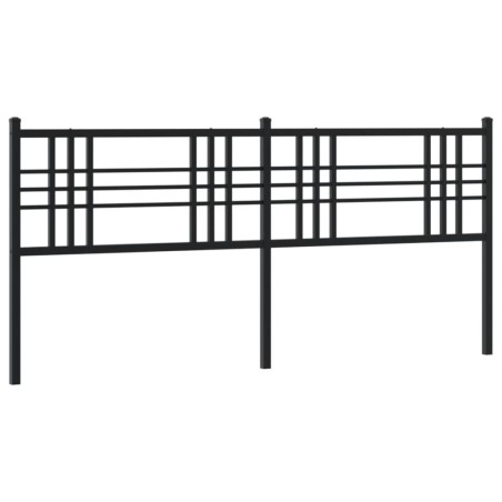 vidaXL Cabecero de metal negro 193 cm
