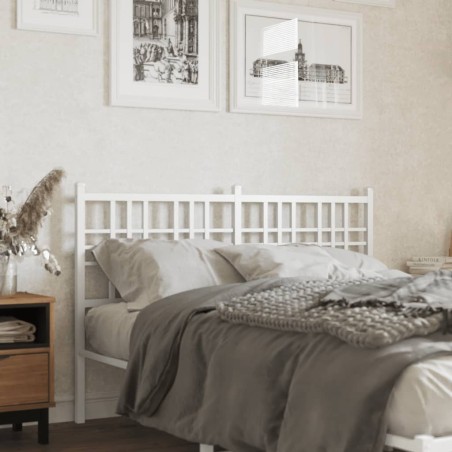 vidaXL Cabecero de metal blanco 120 cm