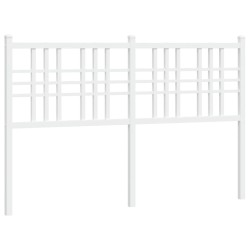 vidaXL Cabecero de metal blanco 120 cm