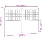 vidaXL Cabecero de metal blanco 140 cm vidaXL Cabecero de metal blanco 140 cm
