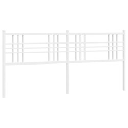 vidaXL Cabecero de metal blanco 193 cm