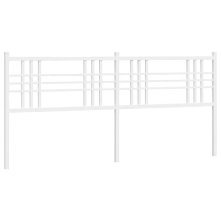 vidaXL Cabecero de metal blanco 193 cm