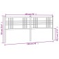 vidaXL Cabecero de metal blanco 193 cm vidaXL Cabecero de metal blanco 193 cm