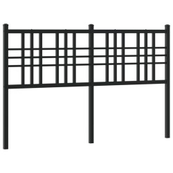 vidaXL Cabecero de metal negro 137 cm