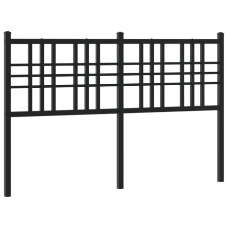 vidaXL Cabecero de metal negro 137 cm