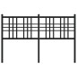 vidaXL Cabecero de metal negro 137 cm