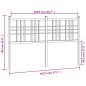 vidaXL Cabecero de metal negro 137 cm