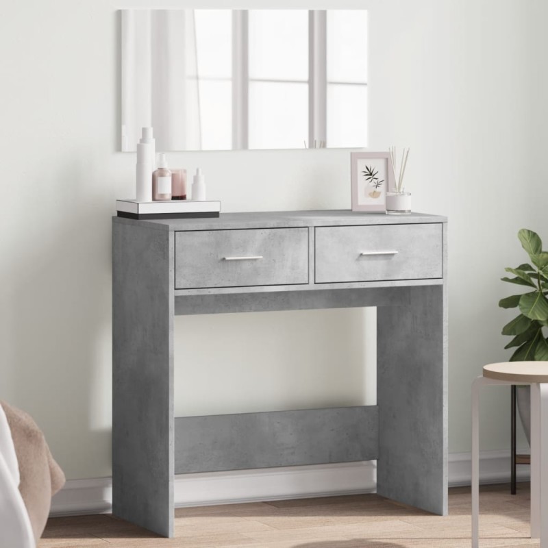 vidaXL Tocador con espejo color gris hormigón 80x39x80 cm vidaXL Tocador con espejo color gris hormigón 80x39x80 cm