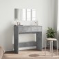 vidaXL Tocador con espejo color gris hormigón 80x39x80 cm vidaXL Tocador con espejo color gris hormigón 80x39x80 cm