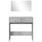 vidaXL Tocador con espejo color gris hormigón 80x39x80 cm vidaXL Tocador con espejo color gris hormigón 80x39x80 cm