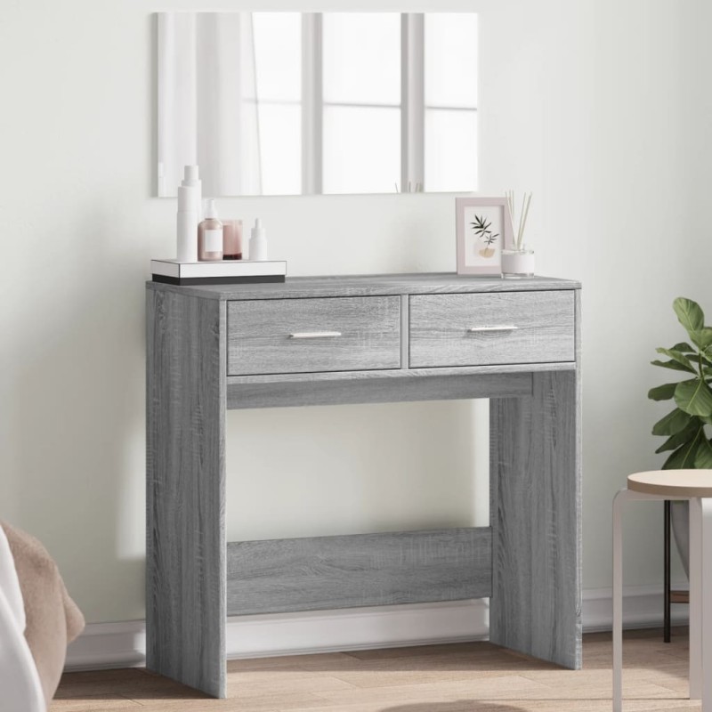 vidaXL Tocador con espejo color gris Sonoma 80x39x80 cm vidaXL Tocador con espejo color gris Sonoma 80x39x80 cm