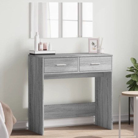 vidaXL Tocador con espejo color gris Sonoma 80x39x80 cm