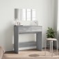 vidaXL Tocador con espejo color gris Sonoma 80x39x80 cm vidaXL Tocador con espejo color gris Sonoma 80x39x80 cm