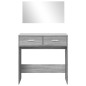 vidaXL Tocador con espejo color gris Sonoma 80x39x80 cm vidaXL Tocador con espejo color gris Sonoma 80x39x80 cm
