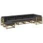 vidaXL Set de sofás jardín 7 pzas con cojines madera pino impregnada vidaXL Set de sofás jardín 7 pzas con cojines madera pino impregnada