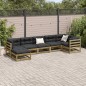 vidaXL Set de sofás jardín 7 pzas con cojines madera pino impregnada vidaXL Set de sofás jardín 7 pzas con cojines madera pino impregnada